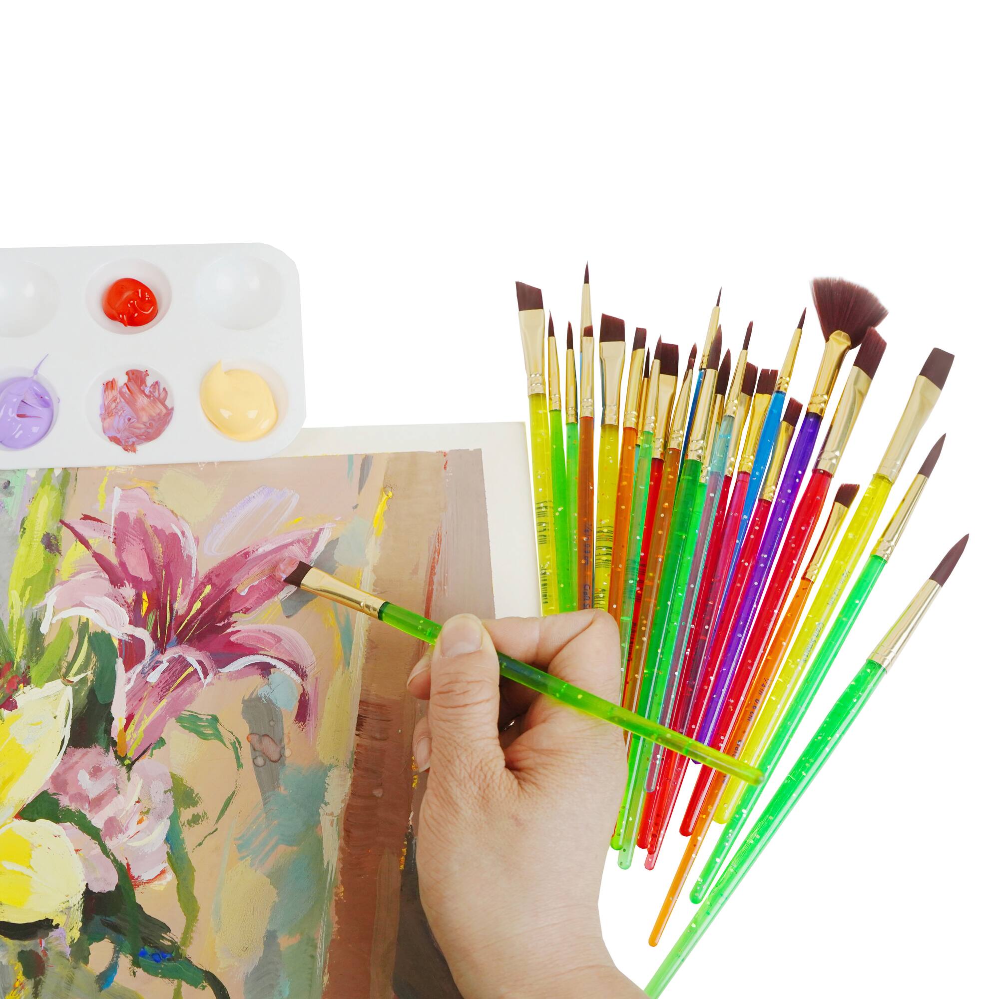 Multi-Purpose 30 Piece Synthetic Brush Set by Craft Smart®